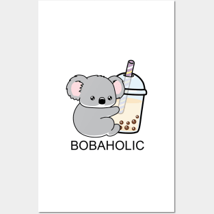 Little Bobaholic Koala Loves Boba! Posters and Art